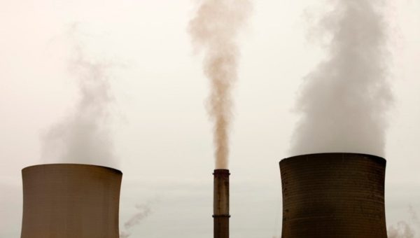 Flue gases from factories and power plants contain significant amounts of carbon dioxide.