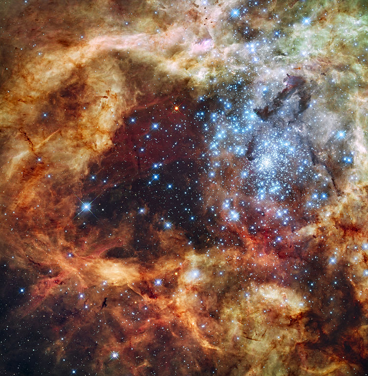752px Grand star forming region R136 in NGC 2070 captured by the Hubble Space Telescope