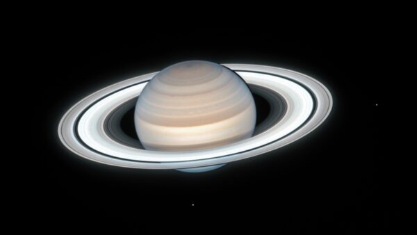 Saturn, showing Saturn's rings and tilt