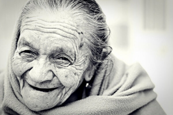 A very old woman who is unlikely to be 150 years old