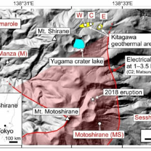Map of Kusatsu-Shirane volcano