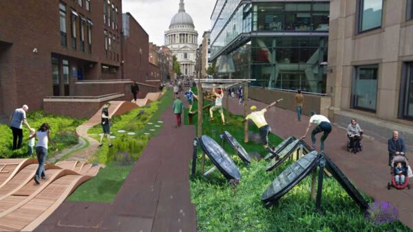 Active Urbanism applied to Sermon Lane in London. Image credit_Anna Boldina