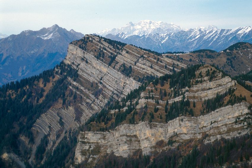 Faults in Italian Dolomite Ranges