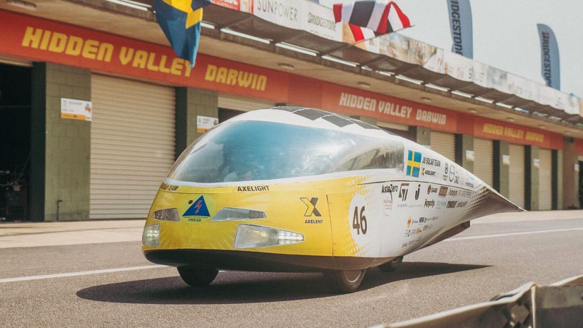 keeping cool, swedish style 1 A solar car on a race track